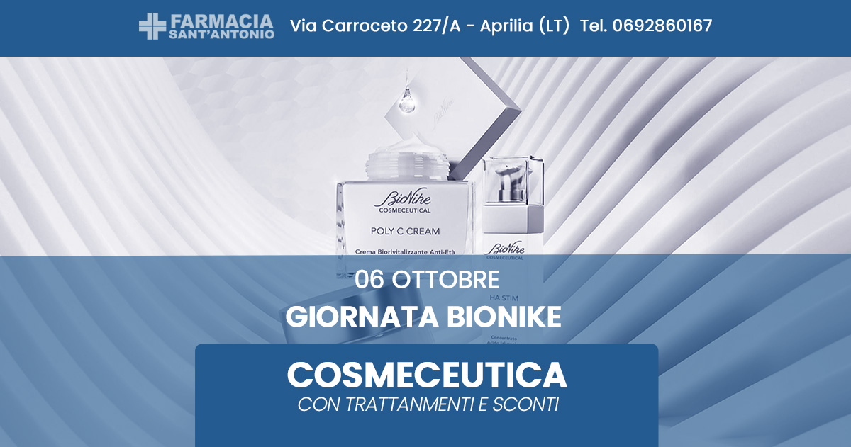 Giornata BIONIKE – cosmoceutica – trattamenti e sconti