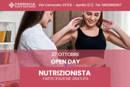 OPEN DAY gratuito – NUTRIZIONISTA- su prenotazione