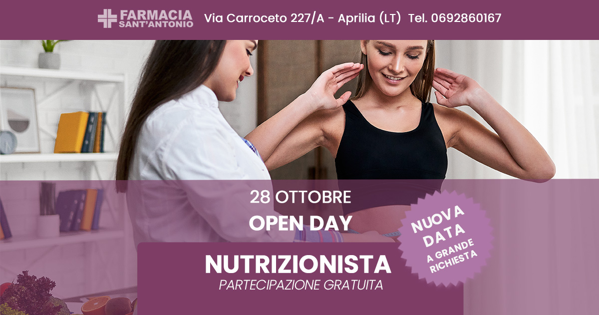 OPEN DAY gratuito – seconda data – NUTRIZIONISTA- su prenotazione